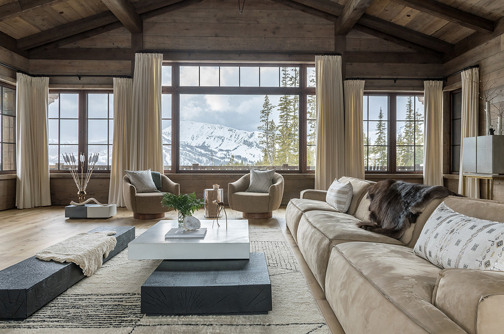 蒙大拿州惊艳山景欧式木屋-1