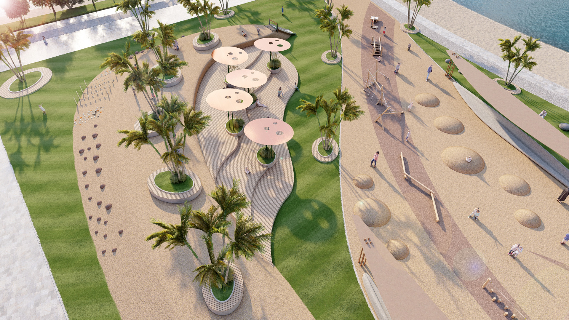 Kuwait - Linear Park concept landscape-7