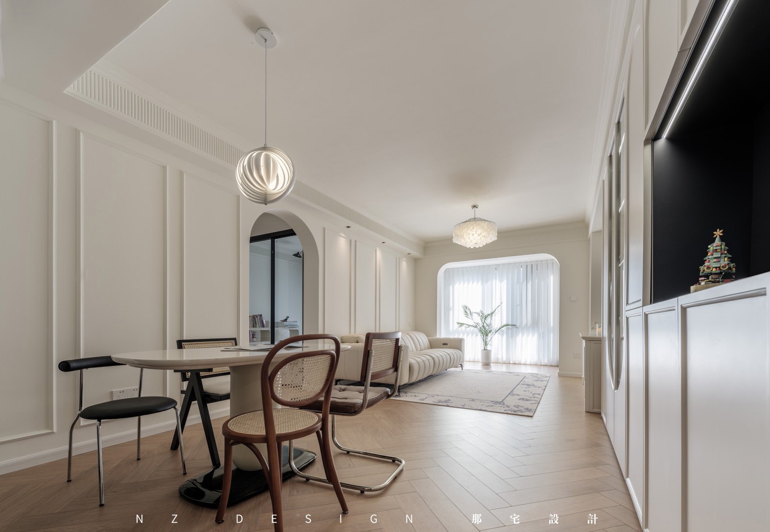 90 后两人一猫的惬意法式奶油风丨中国深圳丨那宅设计事务所-23