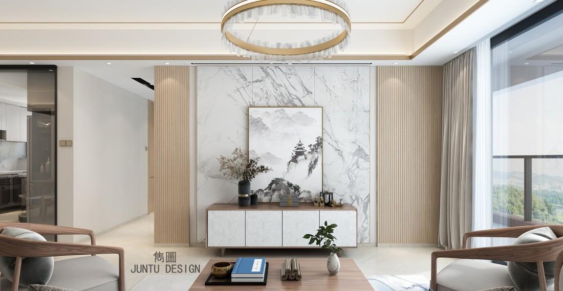 现代中式家居，拆墙扩容空间，原木与玻璃的通透之美-6