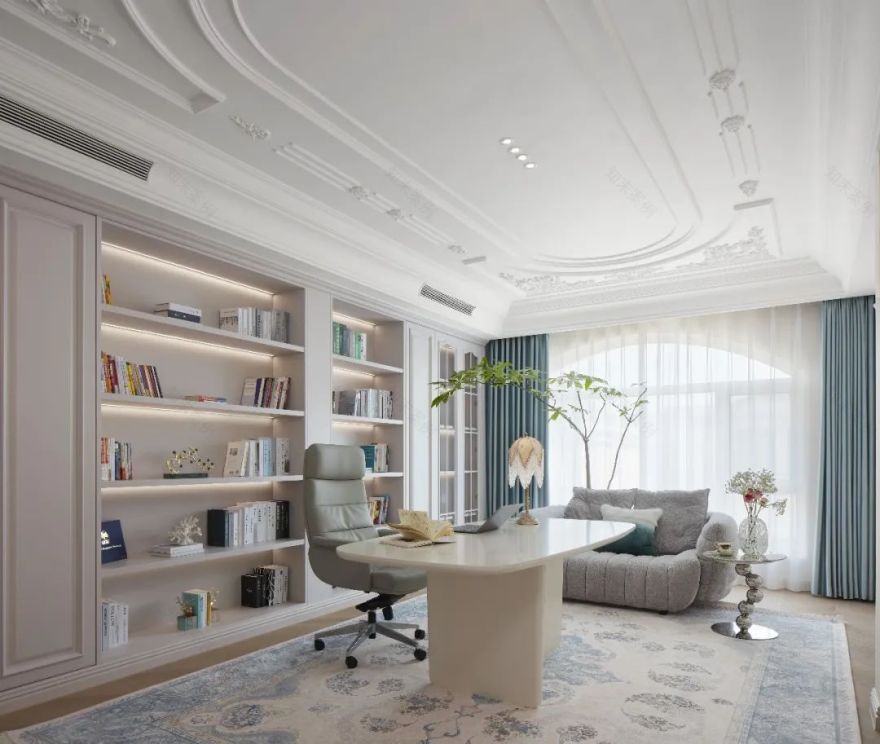 尚层V8实景 | 1000㎡法式柔情独栋别墅,色彩与生活的交响曲-47