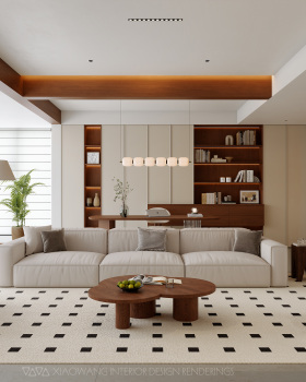 新中式 宋式 客餐厅效果图