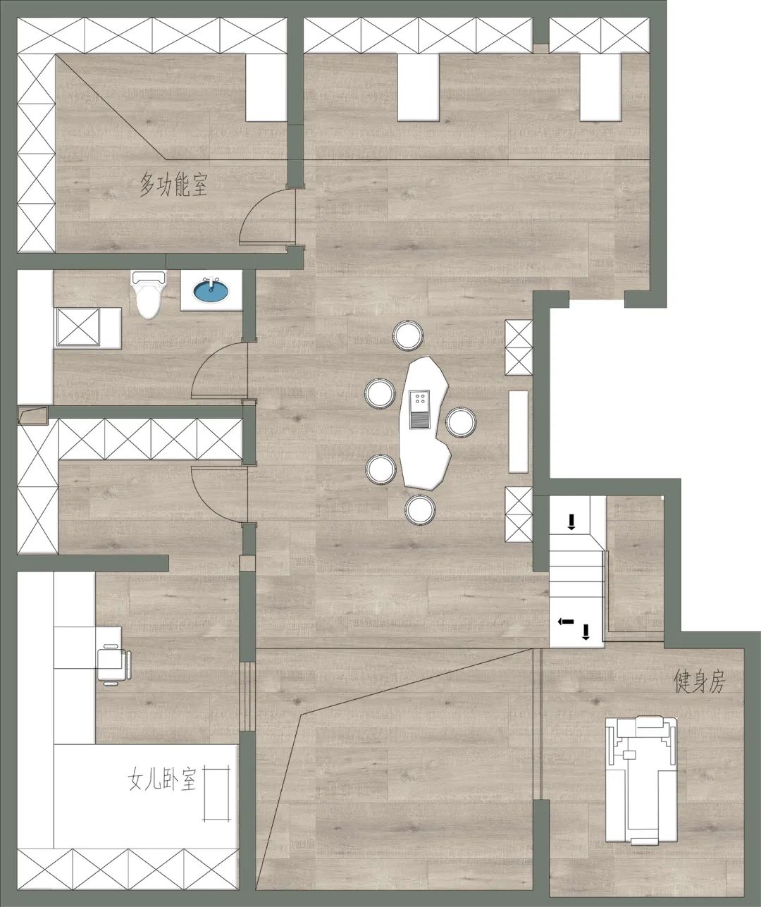 新中式雅趣•格调 | 富华公馆 200㎡复式楼设计-60