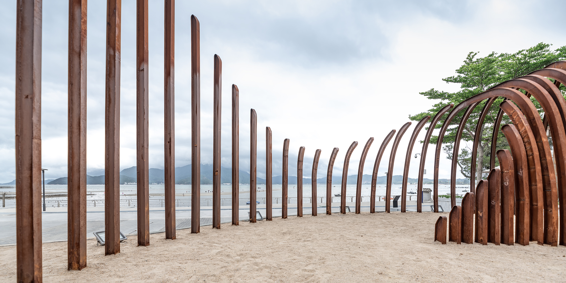 深圳大鹏新区“海之韵”装置——耐候钢打造的海洋主题互动空间-22