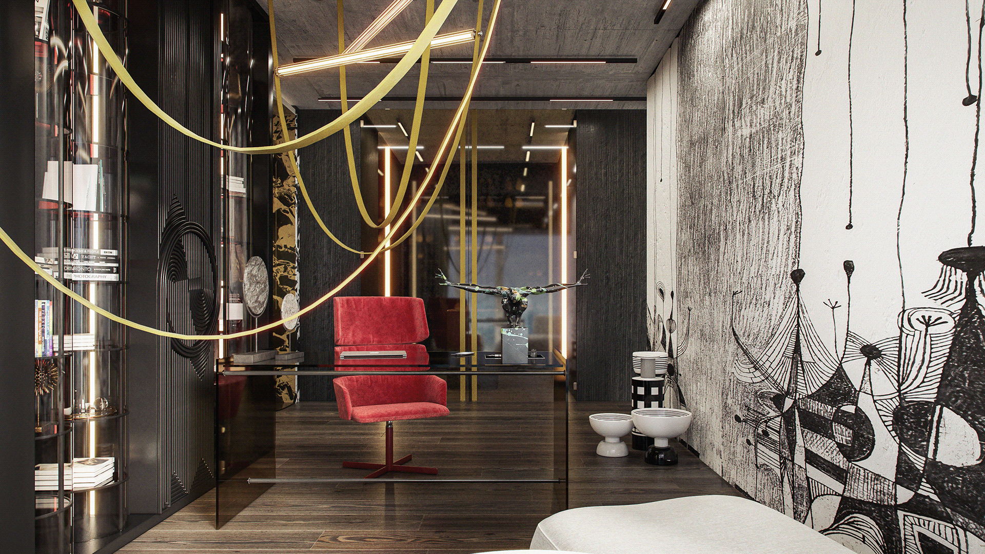 混凝土与原木 打造纯粹而高端的居住空间-5