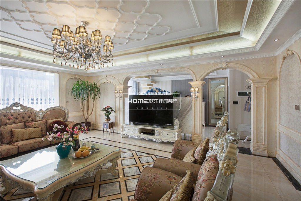 昆明丽水雅苑 85 平米欧式平墅设计，展现大宅尊贵气度-15