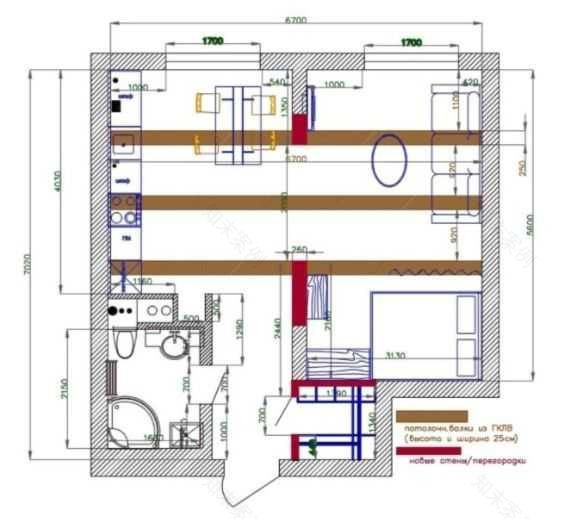 Квартира-студия в стиле лофт - 6 проектов, Фото интерьеров-132