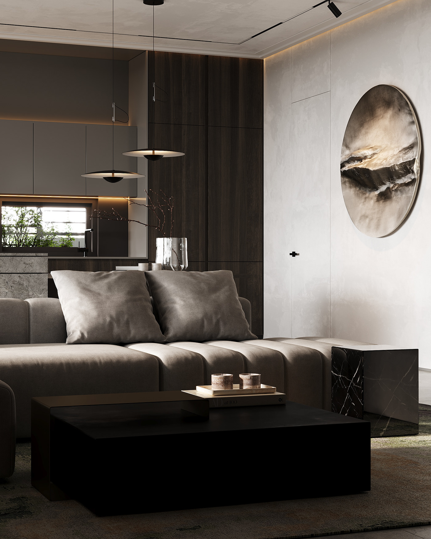 意式黑灰轻奢风室内设计-8