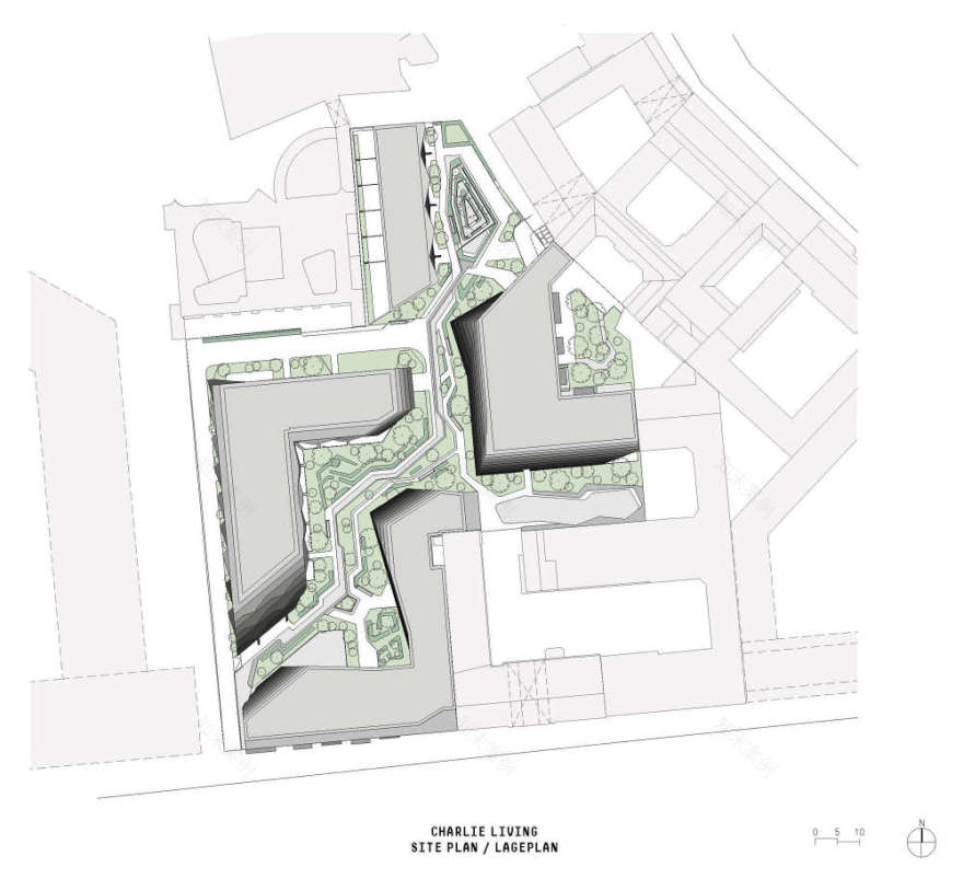 柏林查理住宅小区,梯田状雕塑阳台设计-52
