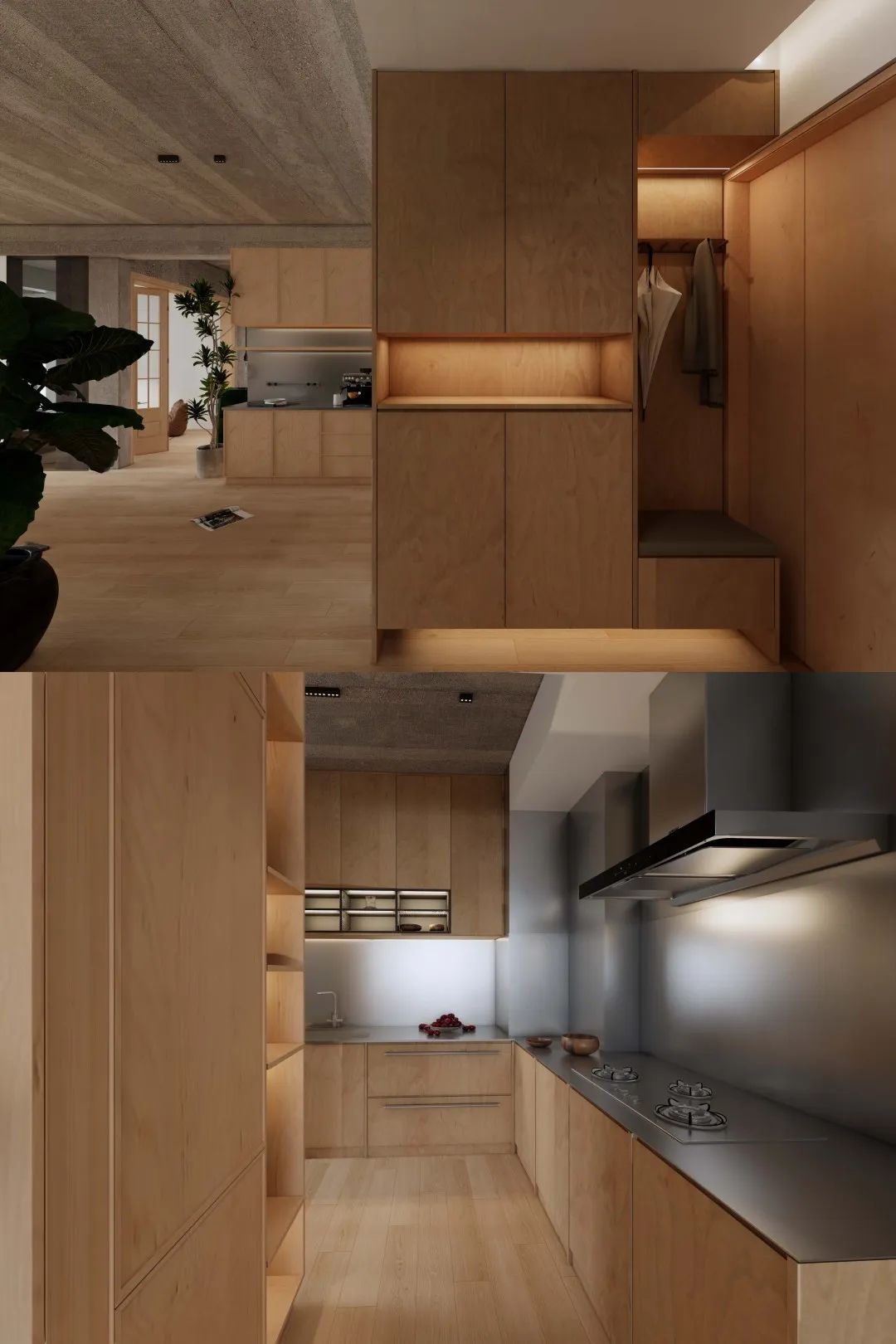 原始粗狂的混凝土裸顶遇上紧凑小三房,这酷酷的松弛感真让人着迷丨中国长沙丨東乙建设-171