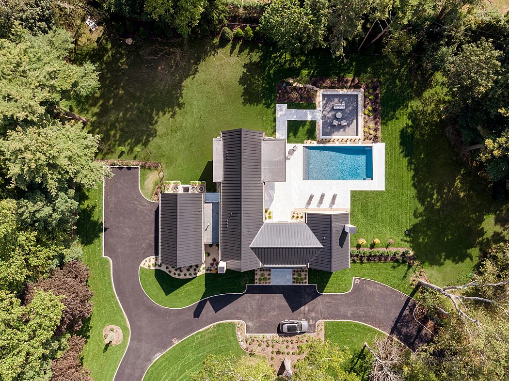 纽约北岸奇形地块的现代农舍丨美国纽约丨The Up Studio-8