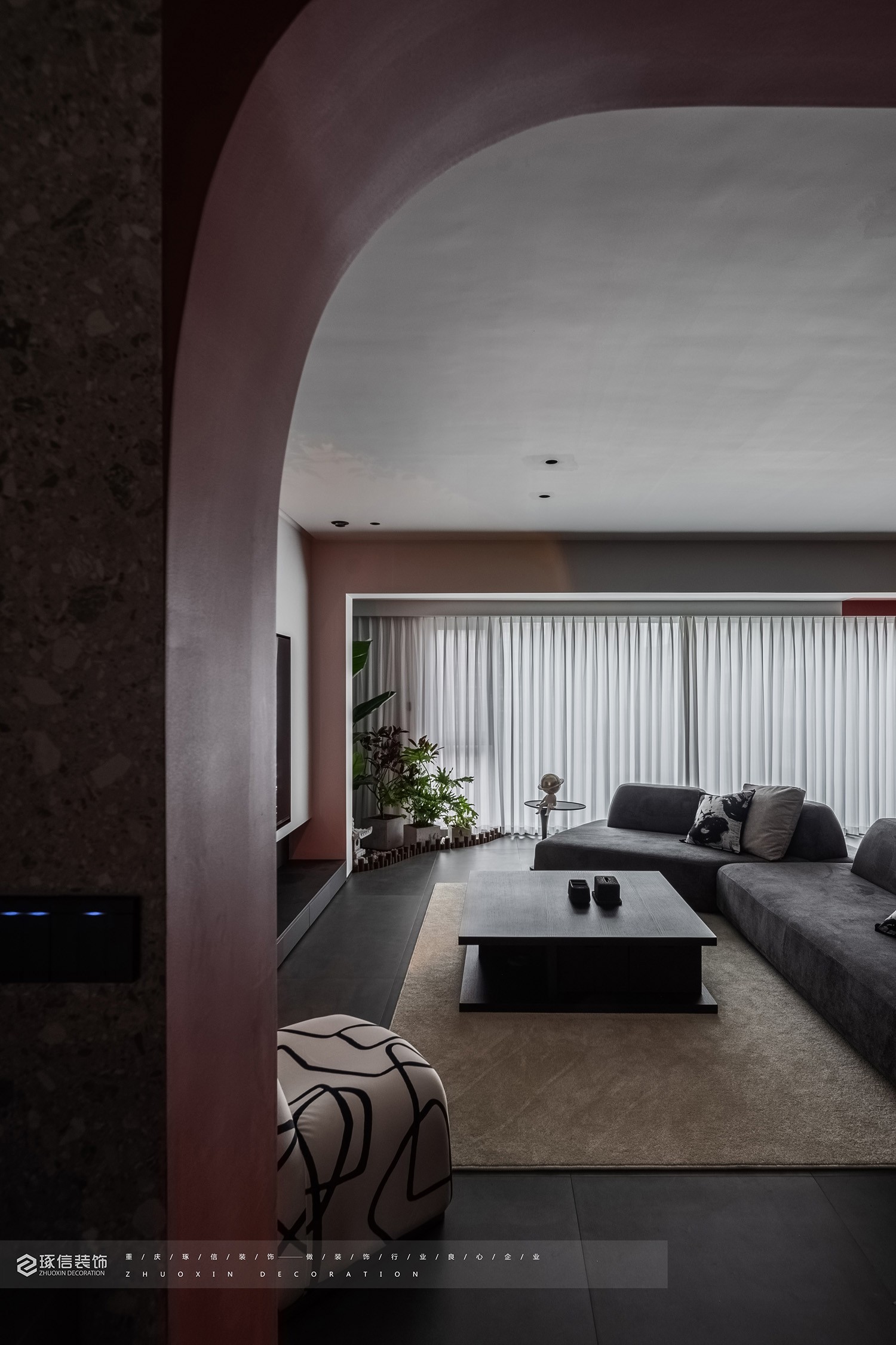 120 平现代风,黑红 cp 档丨琢信装饰-25