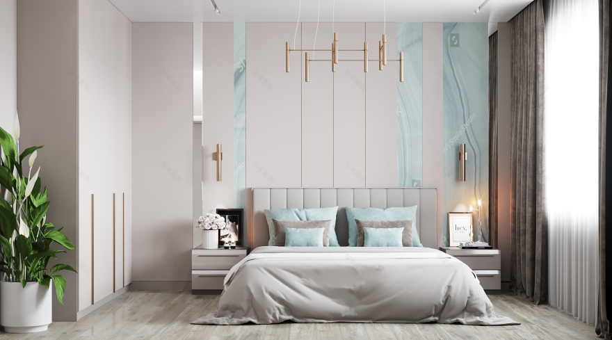 卧室室内设计丨俄罗斯车里雅宾斯克丨娜塔莉亚·布赫涅娃-17