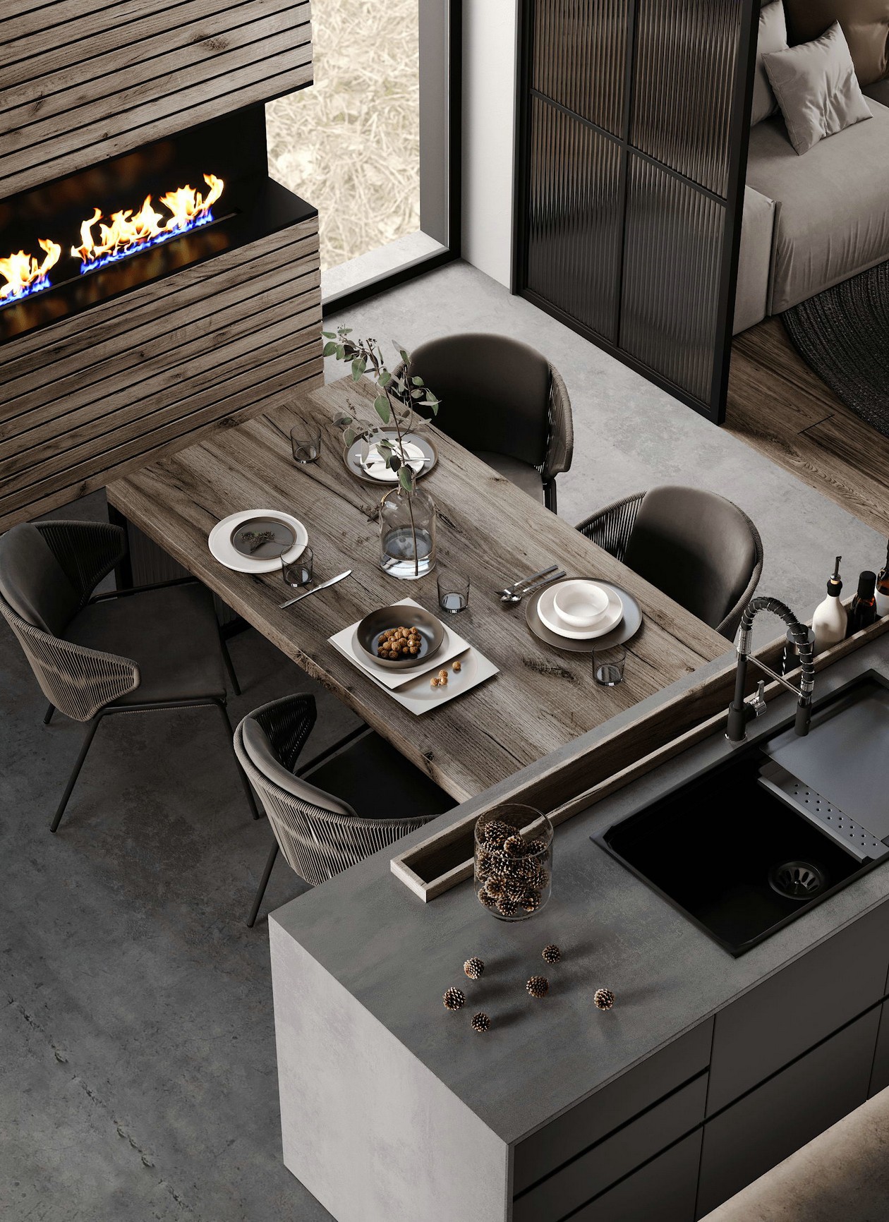 原木+高级灰，成熟内敛的配色，精致优雅的气质-8