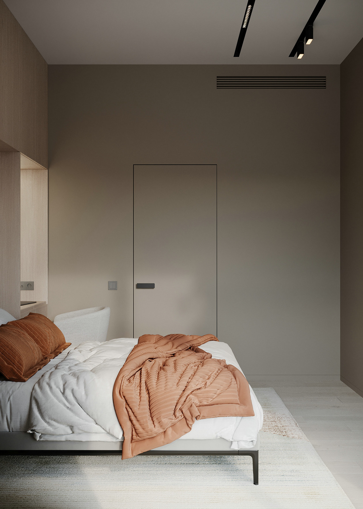 高级灰+橘色室内设计-13