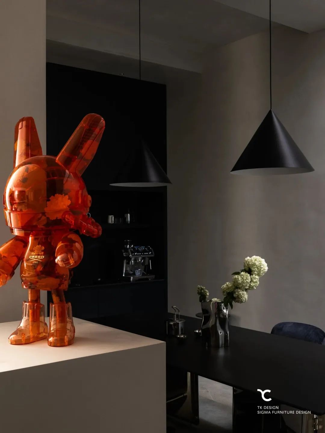 黑白灰的现代轻奢 · 龙悦湾别墅设计丨TK 设计&之和家居-81