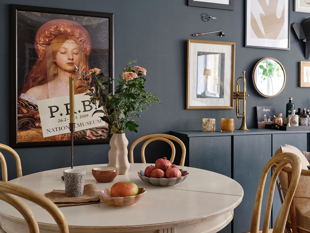 斯德哥尔摩 45 平米小公寓的蓝墙魅力-7