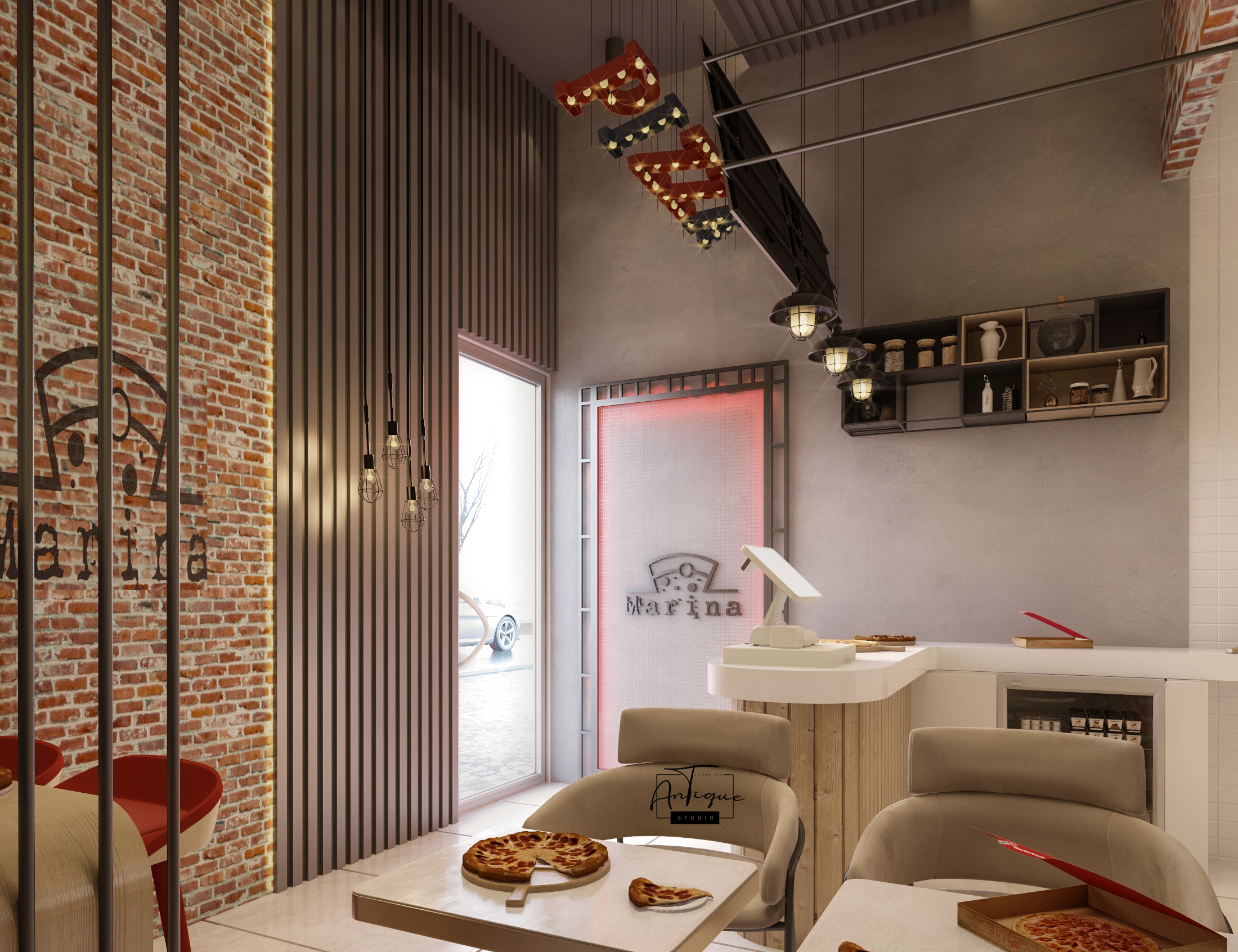 MARINA（披萨店）丨ANTIQUE Studios-10