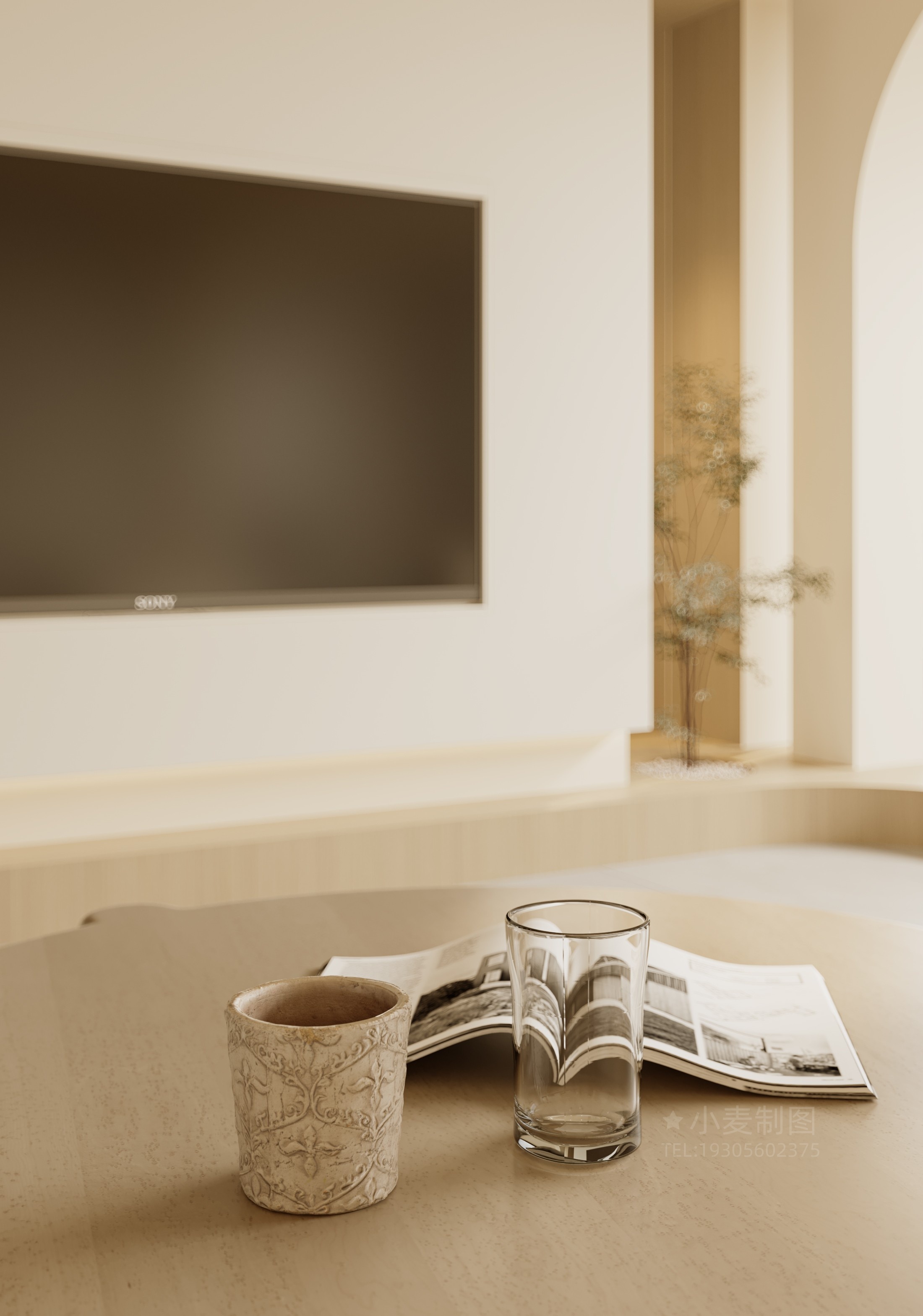 奶油风丨独立空间渲染作品-6