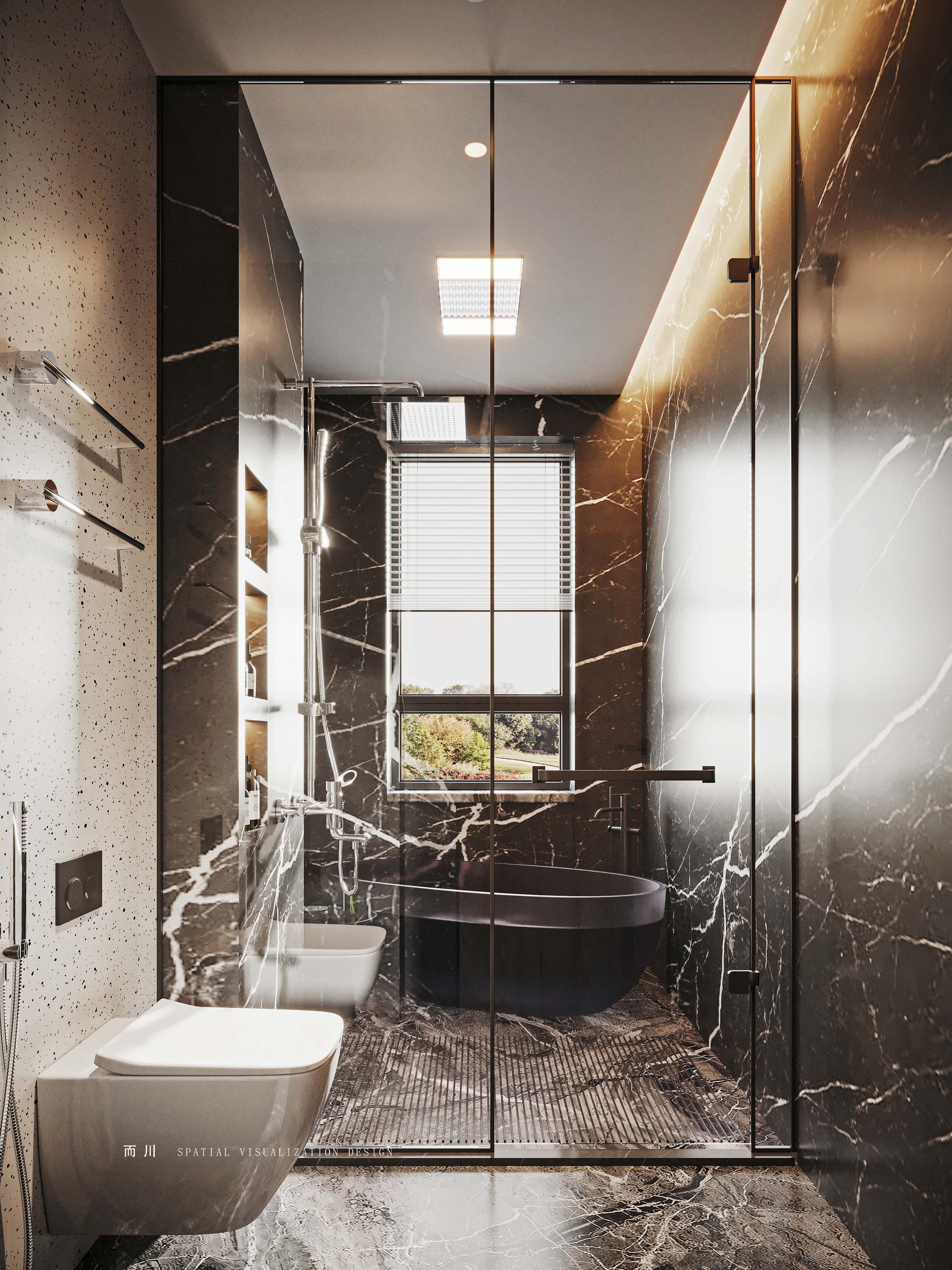 现代意式榻榻米卧室设计丨而川空间可视化工作室-18