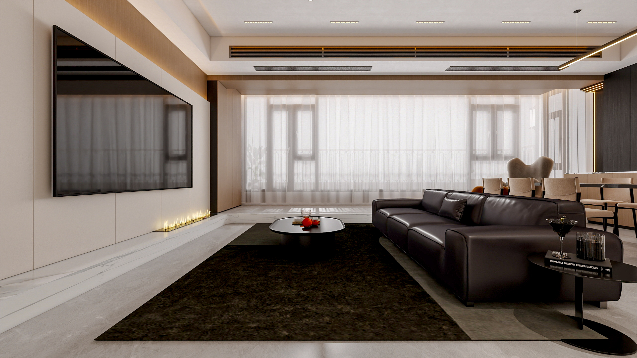 四川成都郫都春屿溪岸（295平方意式极简四居室）-13