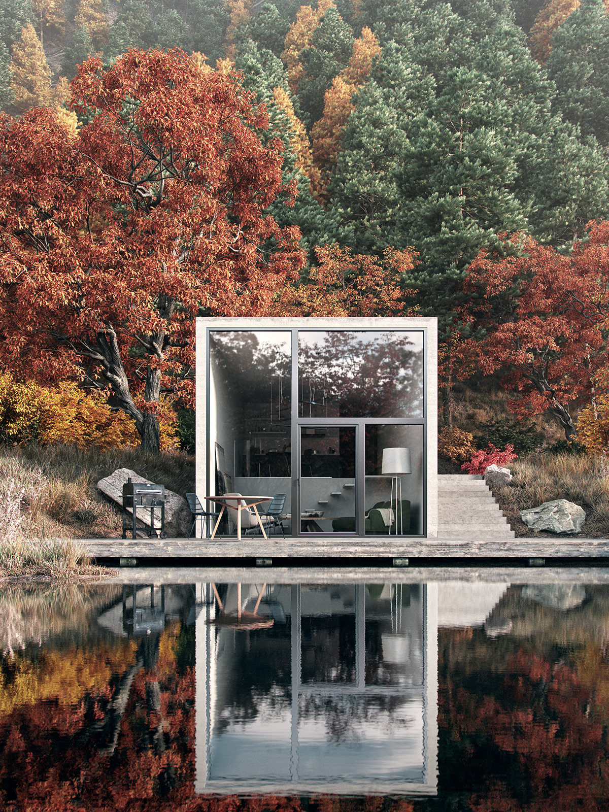 Far Away Black Cube Archviz-7