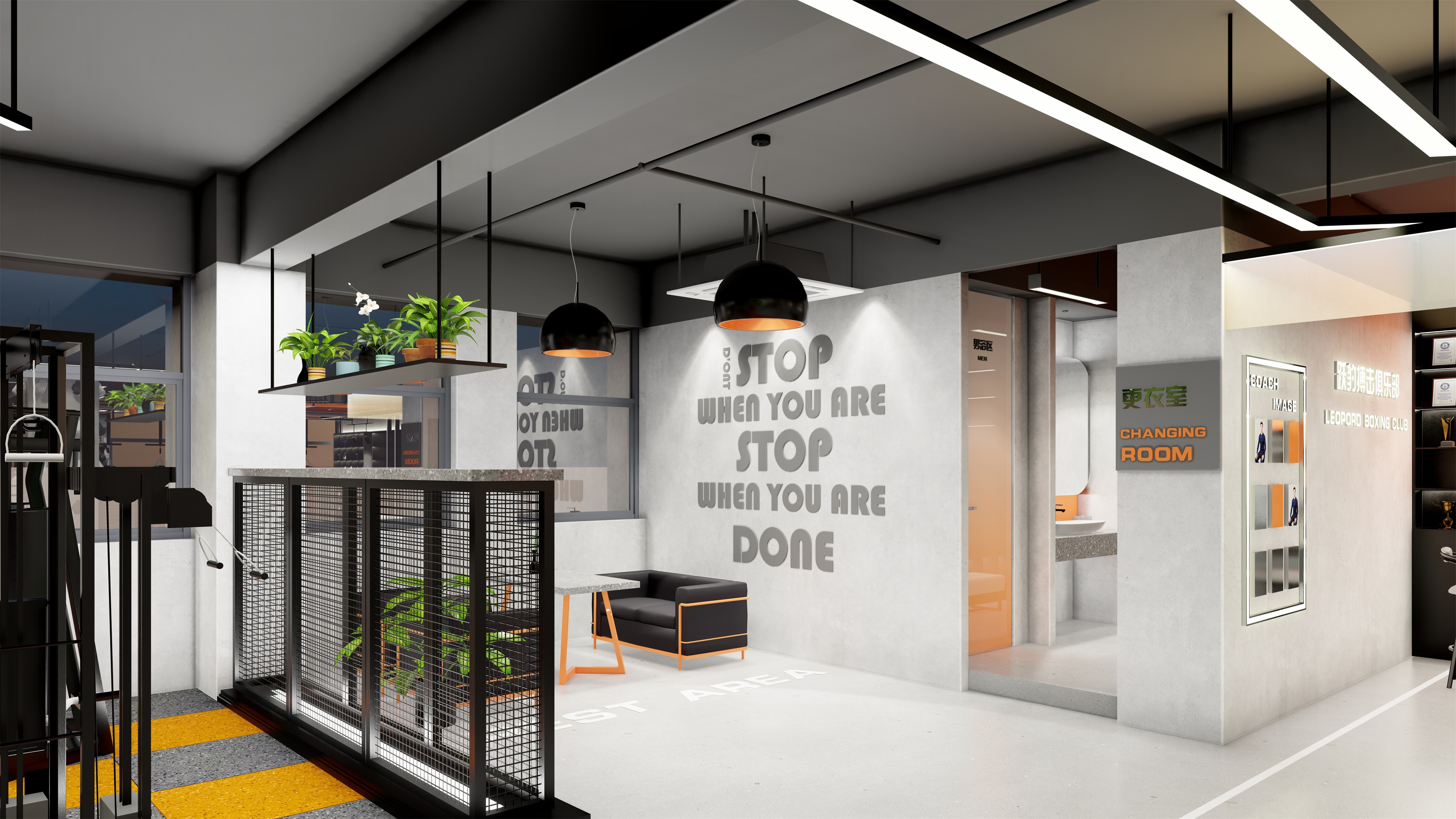 杭州某健身拳馆室内设计-4