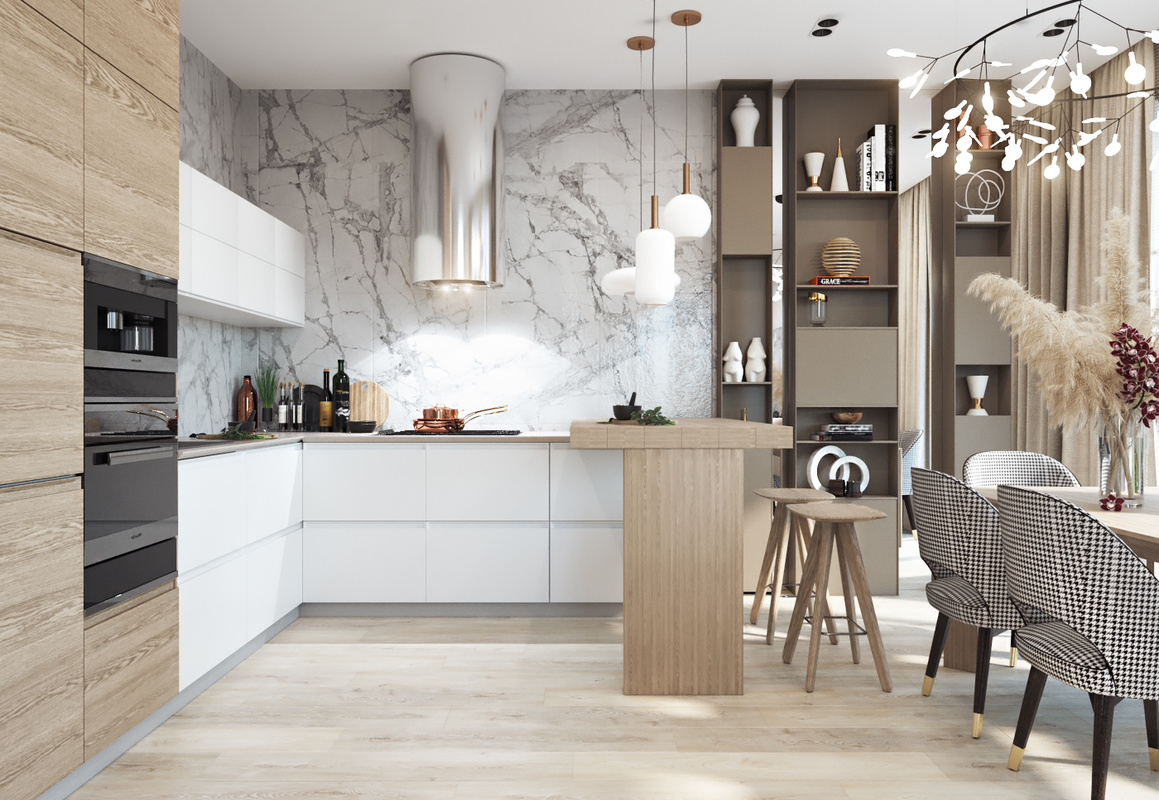 带全景窗的郊区别墅一层室内设计丨俄罗斯萨马拉-10