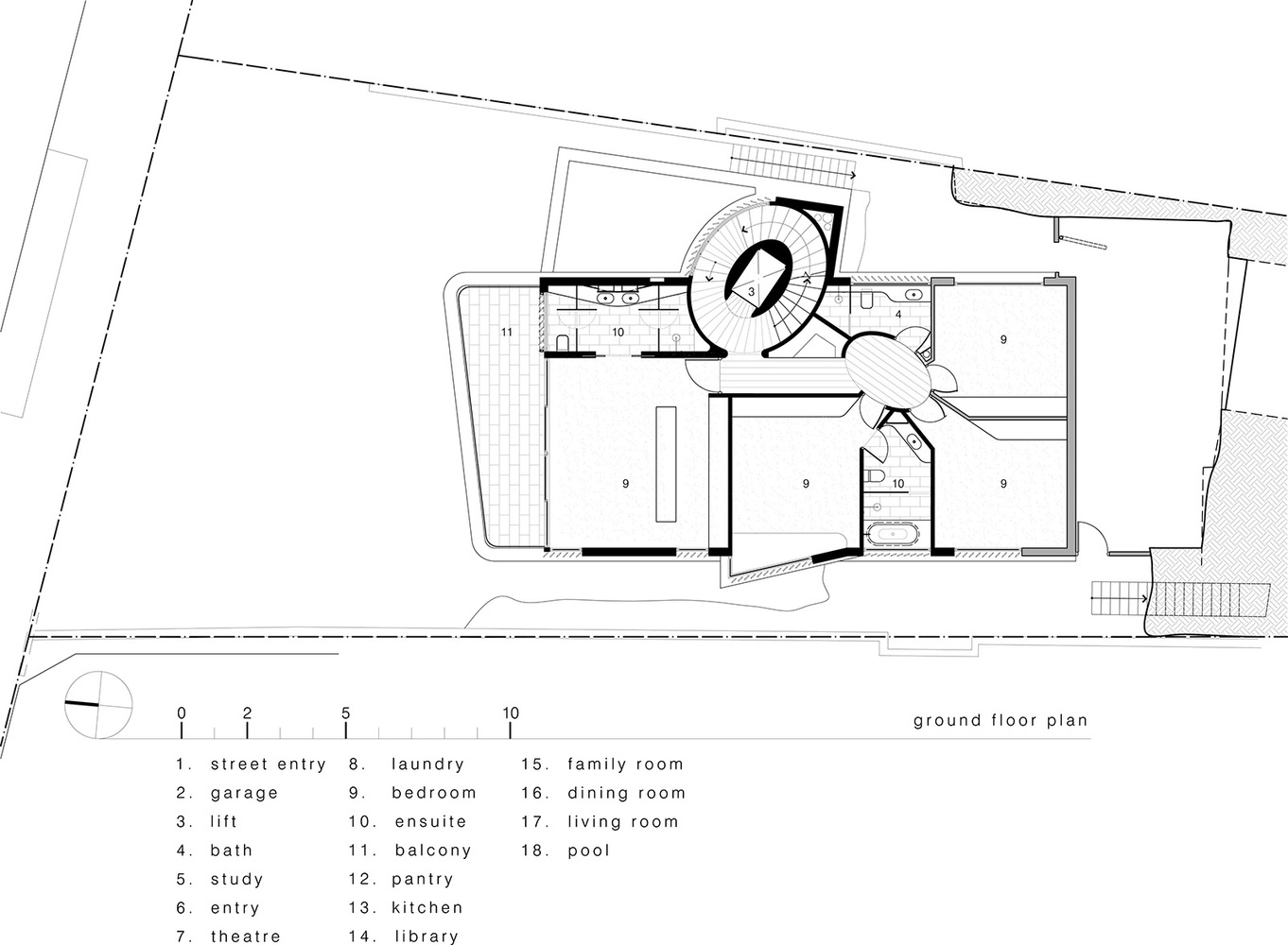 岩石与书的共生,悉尼港边的六度分隔度住宅（The Books House）-72