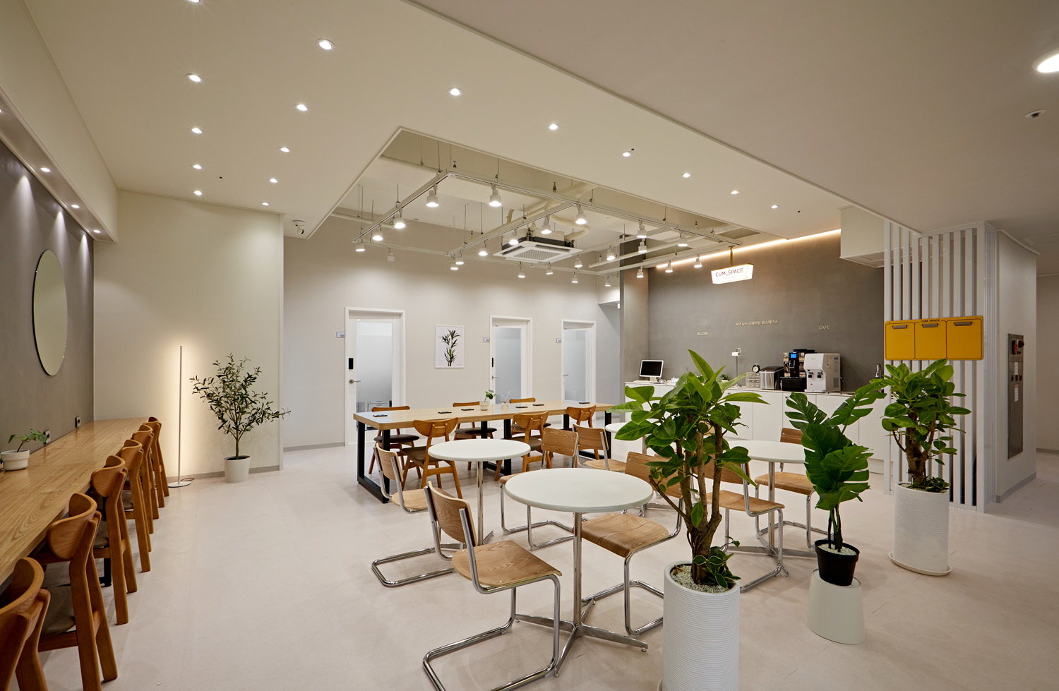 白色与木色，打造 120 平米共享办公室的极简魅力-3