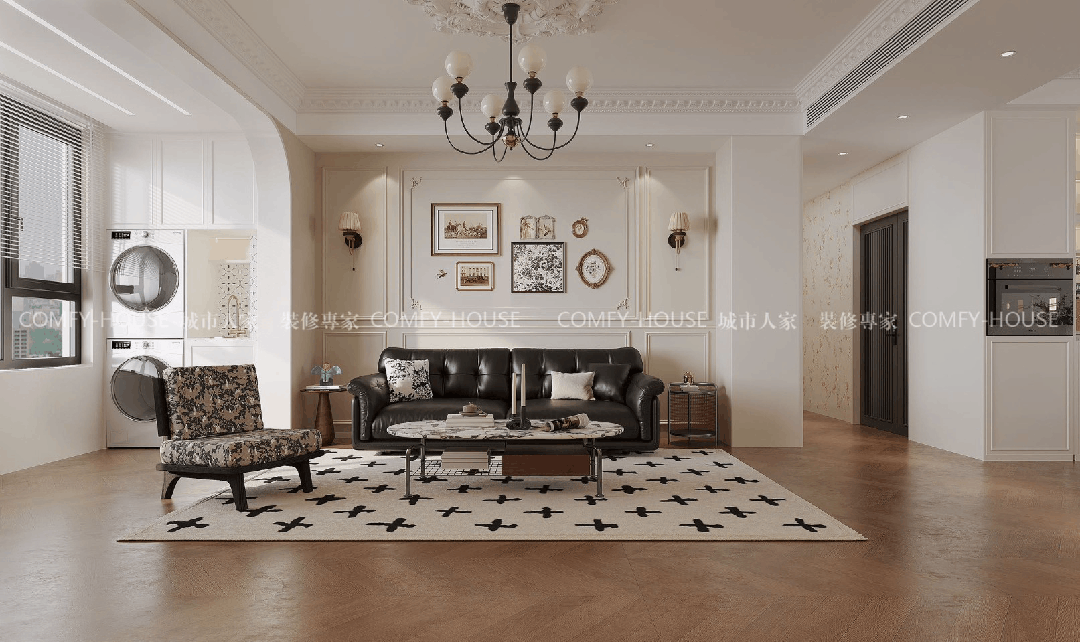 【天风锦都】143㎡丨不堆砌不浮夸，法式风的‘简’与‘奢’平衡术-1