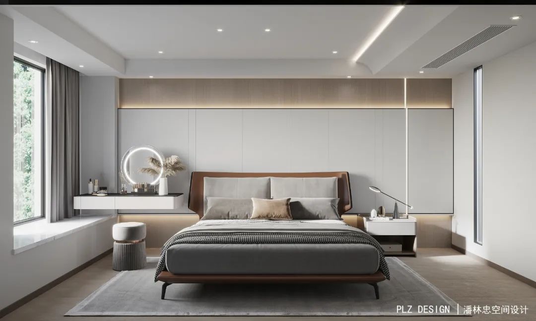 城市之光 · 现代简约的柔美设计丨潘林忠室内空间设计-31