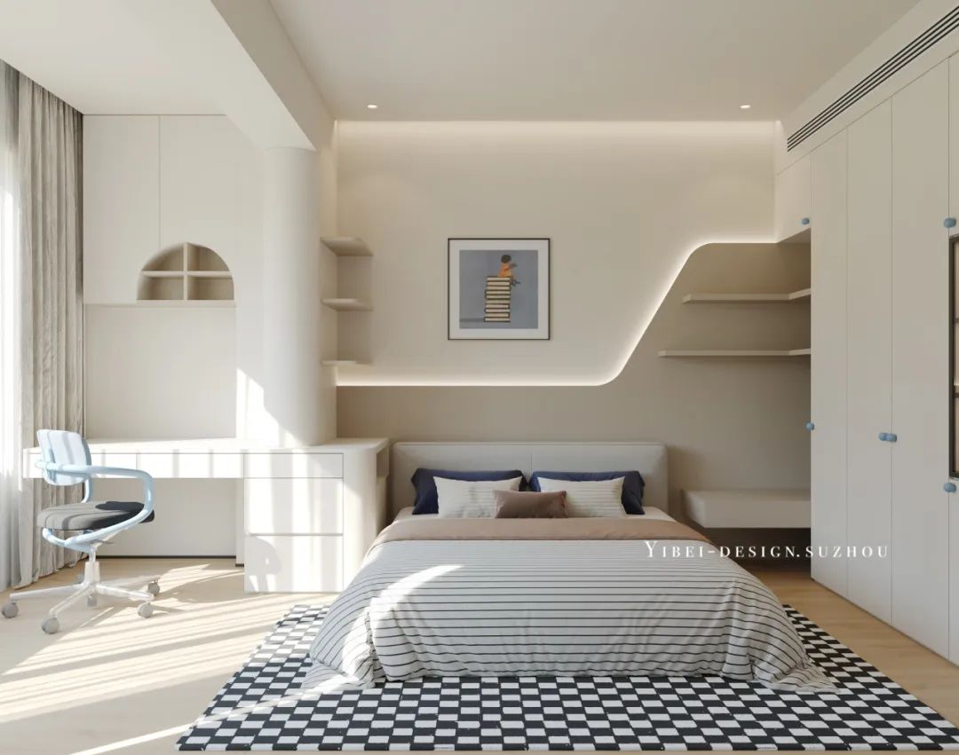 奶油风乐园变奏曲 家装设计丨YIBEI DESIGN SUZHOU-44