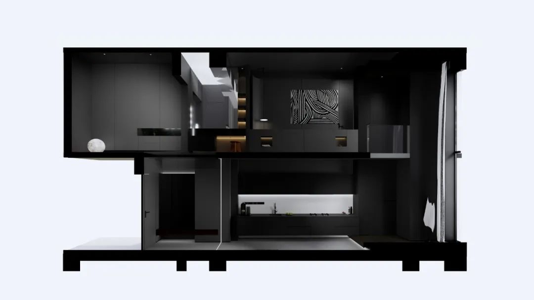 黑 Loft · 摄影师的极简诗意居住空间丨中国河北丨上海木卡建筑设计有限公司-26