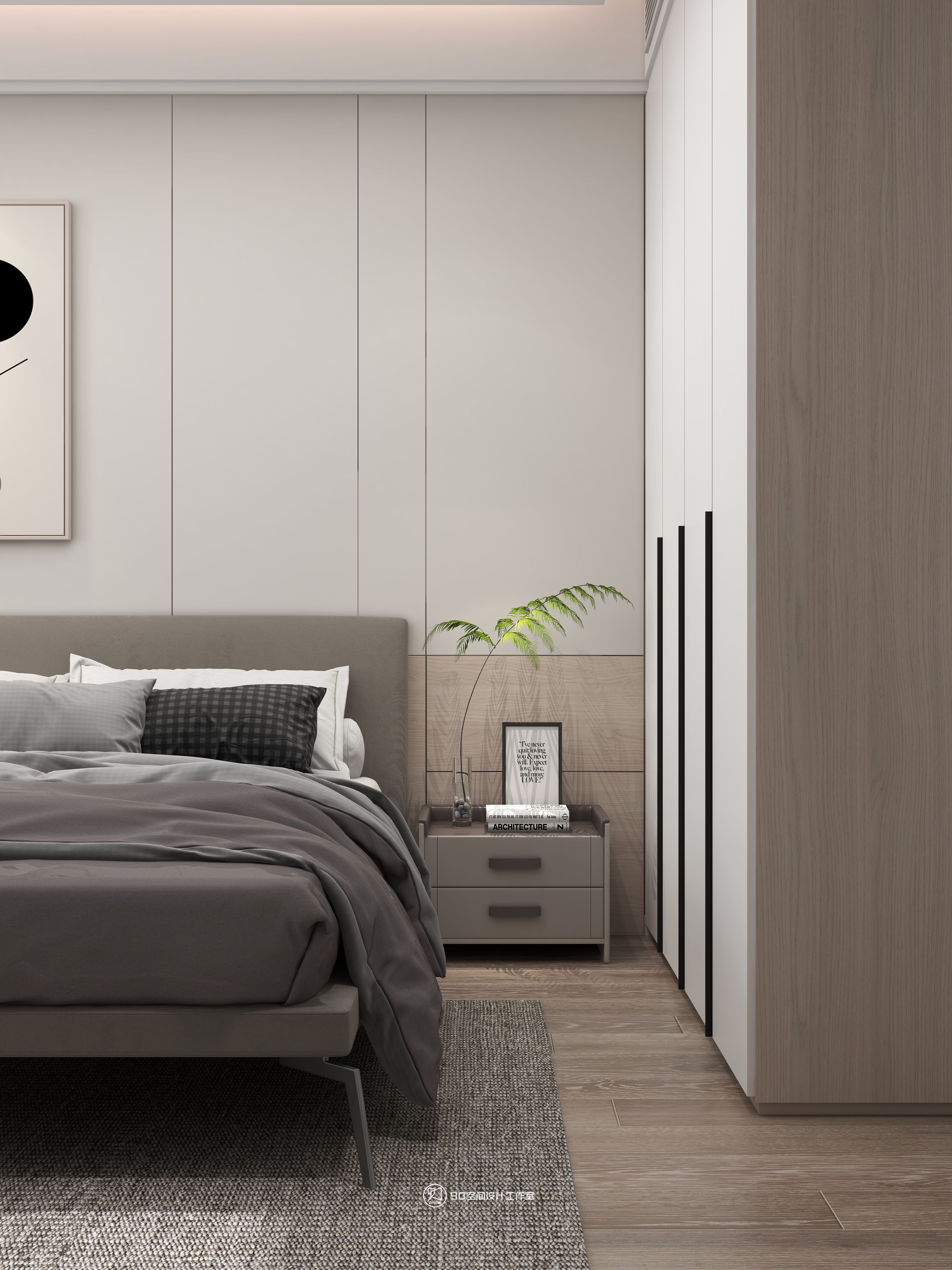 星月糖现代奶油风格丨90 空间设计-27