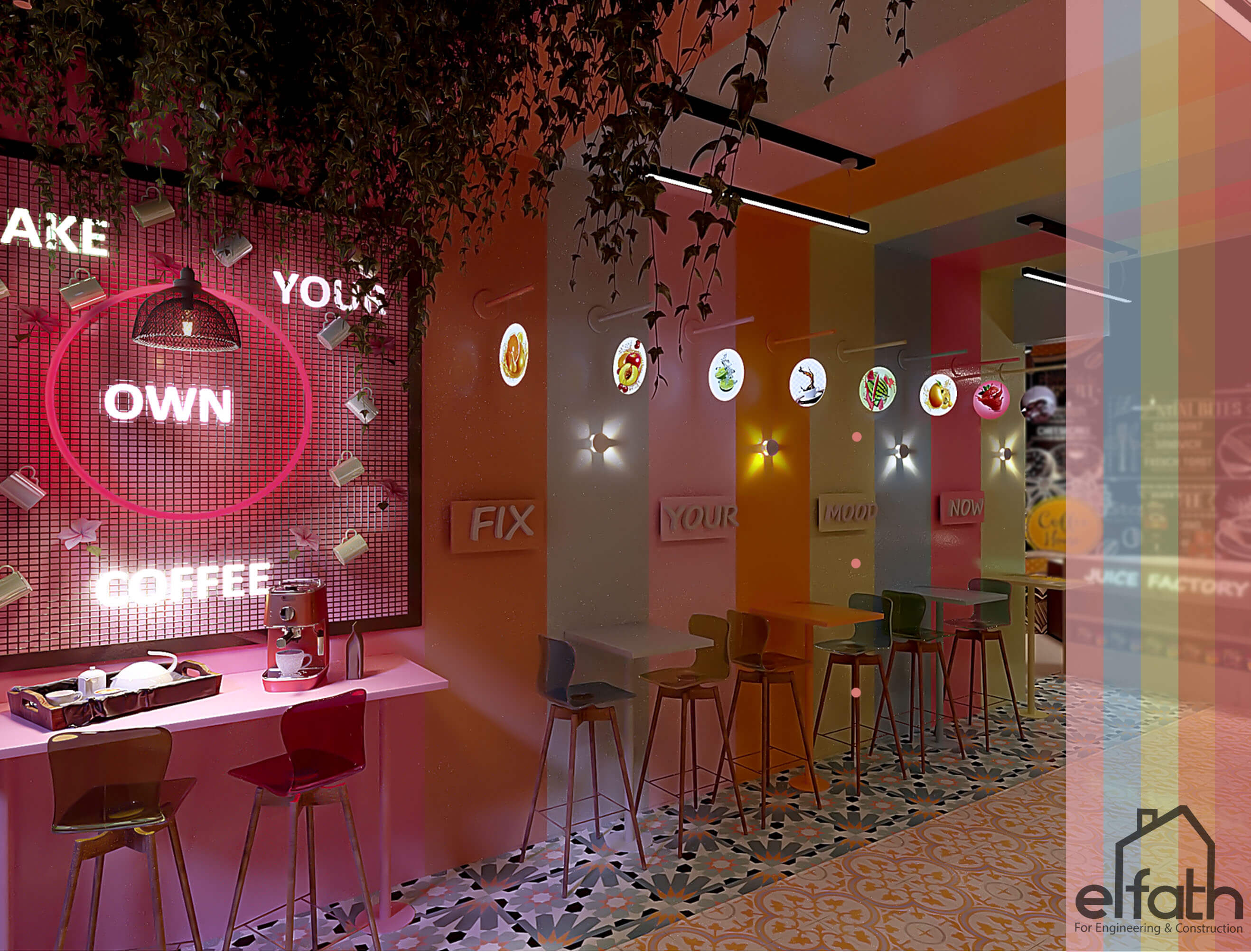 Juice Factory Mood Shop 室内外设计丨埃及丨El Fath Office-3