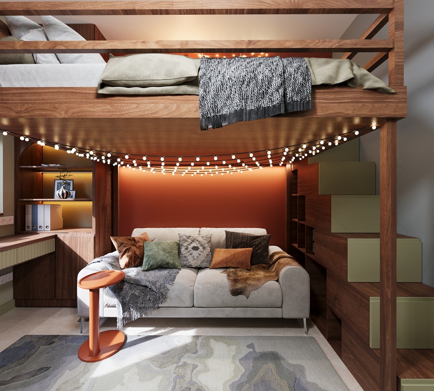 Boho-Scandinavian Two-Story Family House-31