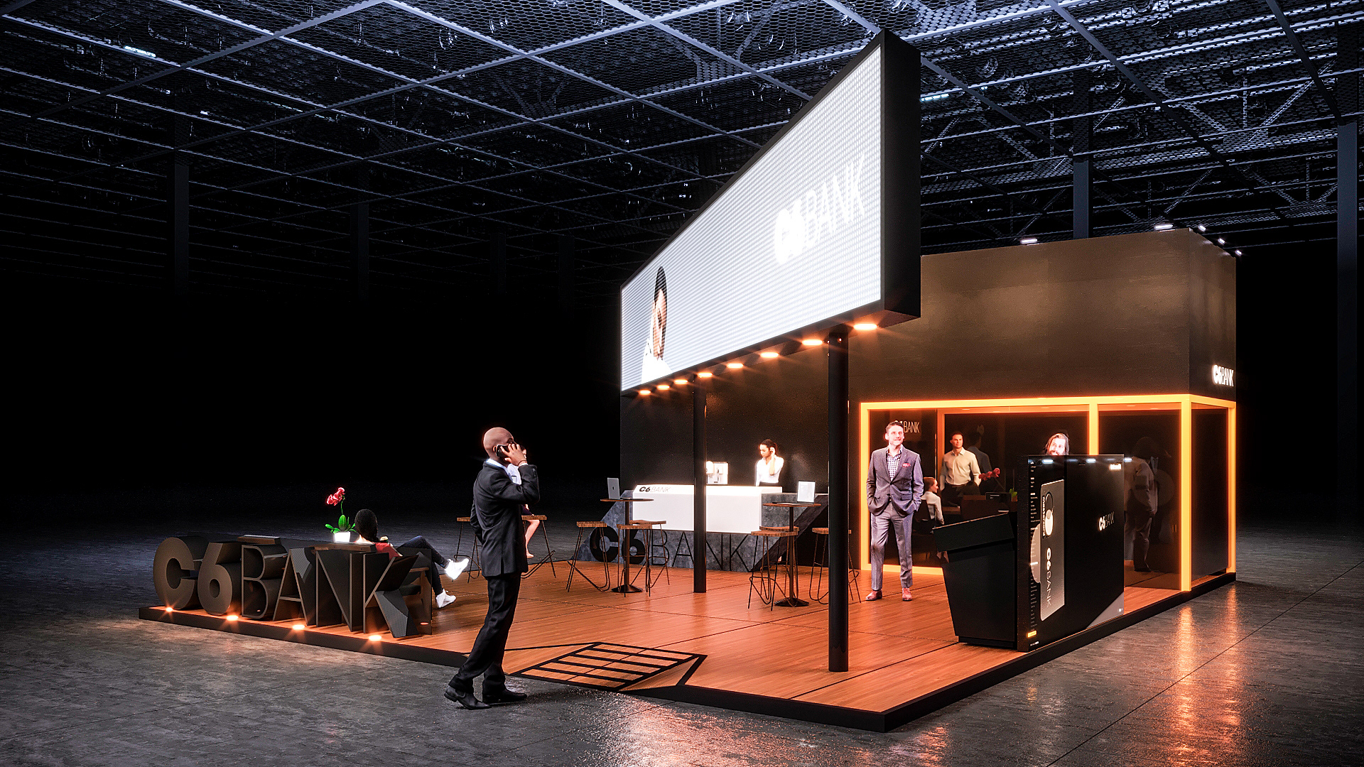 C6 Bank 展览摊位设计丨Paulo Rodrigues | Pê High Decô-5