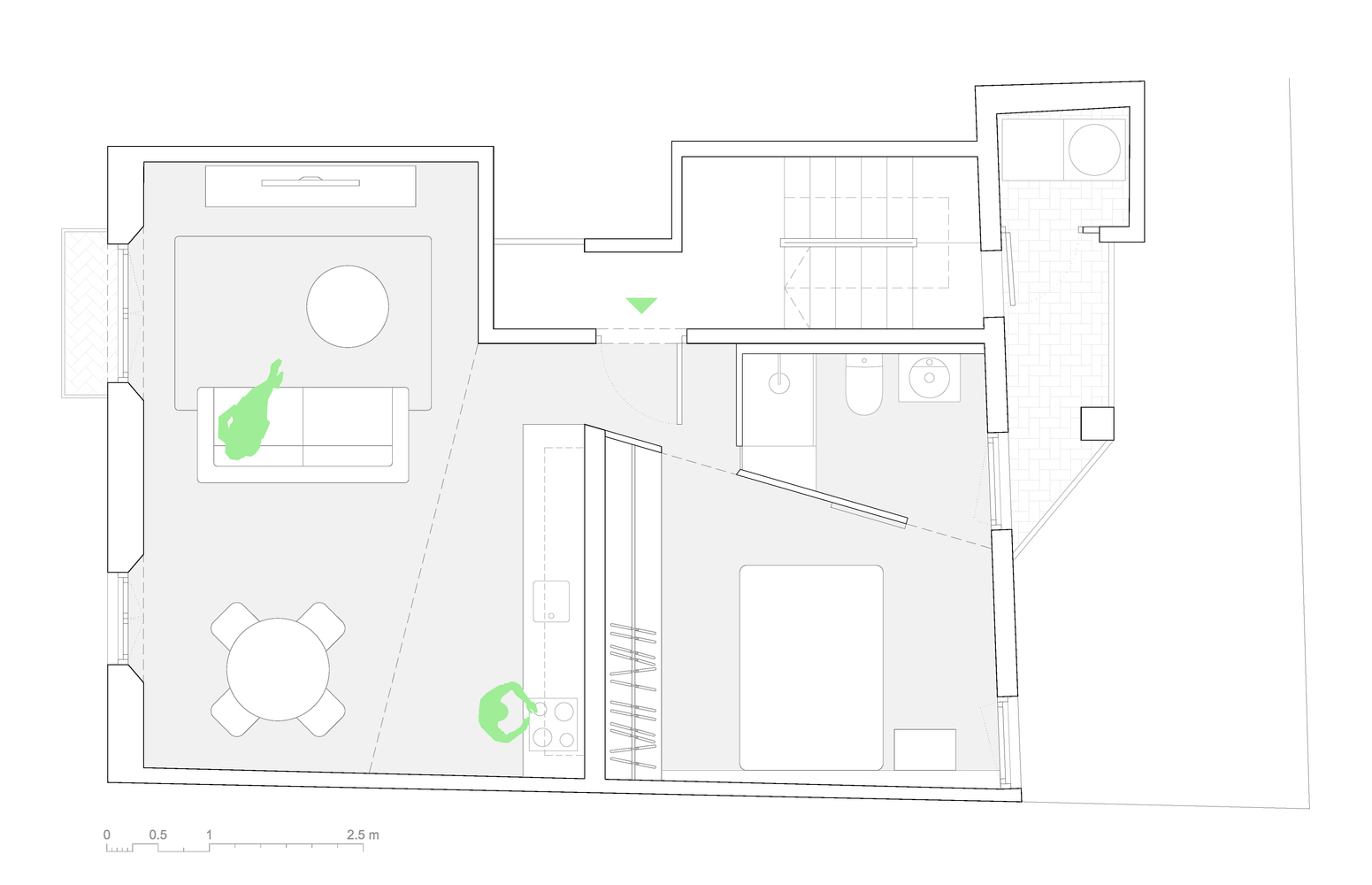 巴塞罗那 45 平米公寓的巧妙改造-65