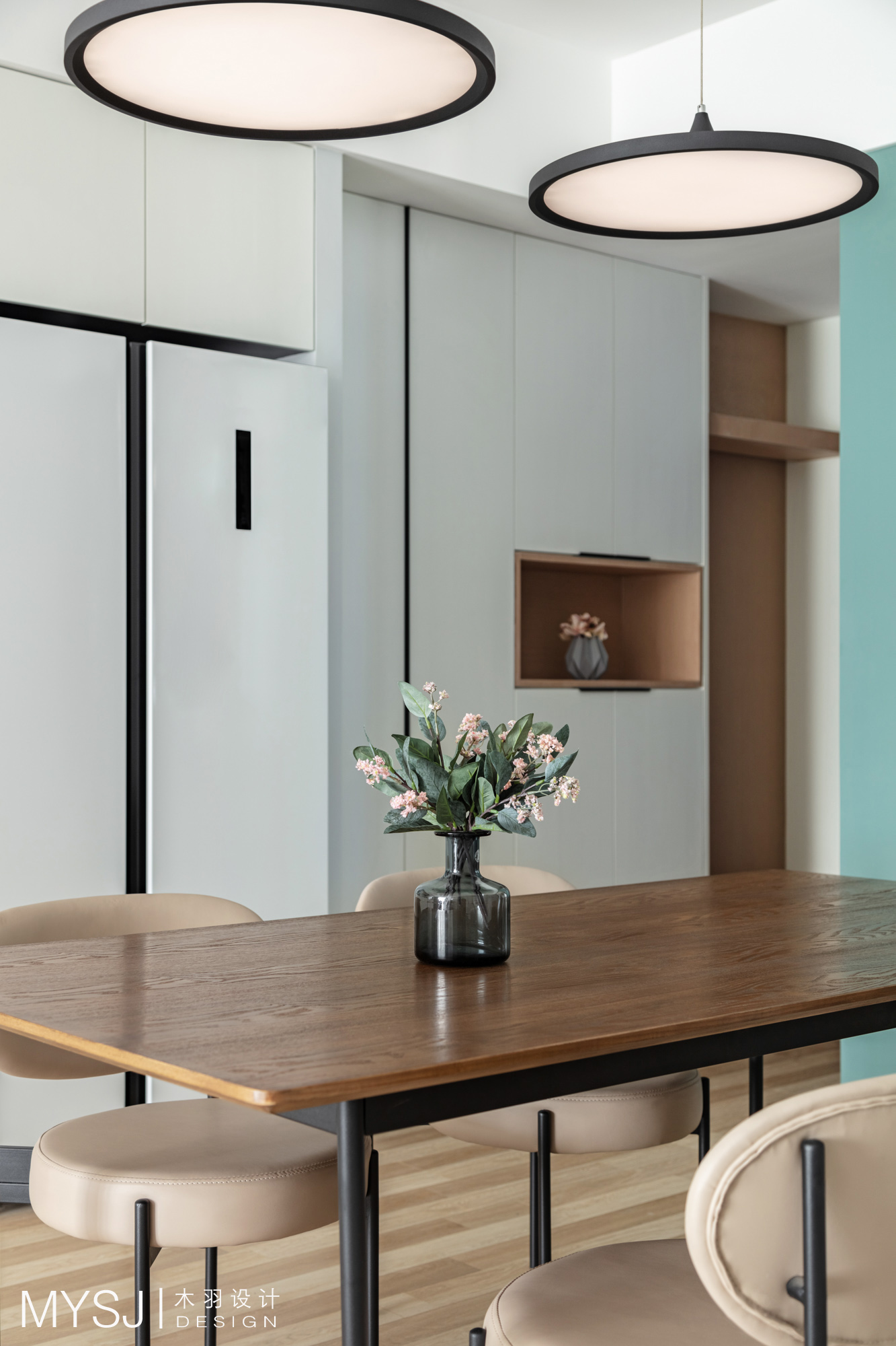 武汉木羽设计 | 140 平现代简约婚房,实现多功能需求-22