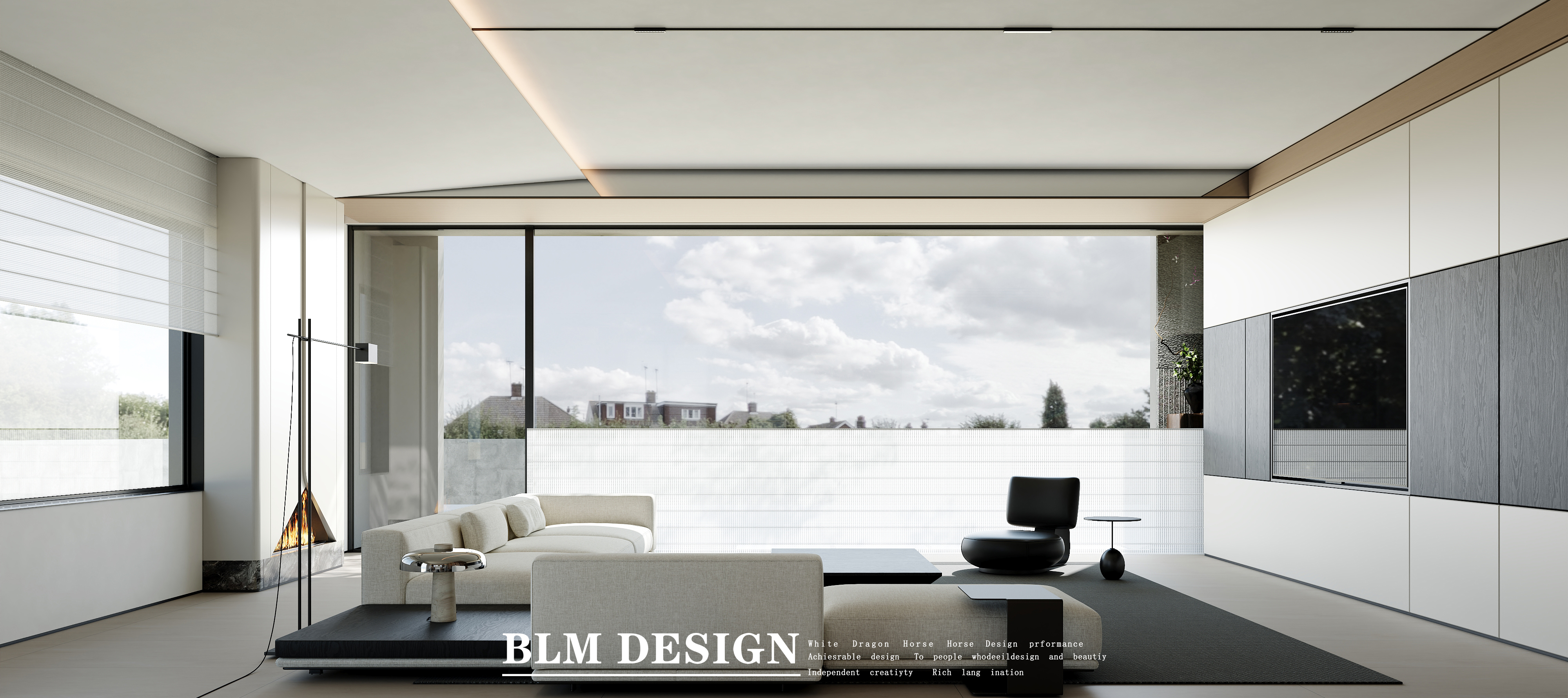 现代效果图客餐厅丨白龙马效果图-0