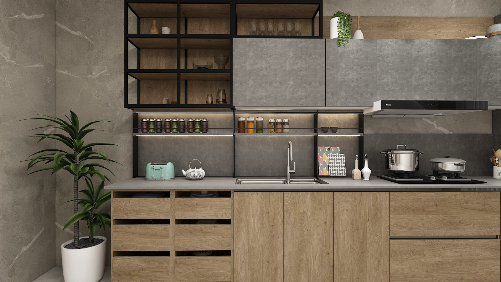 现代小型厨房设计-6