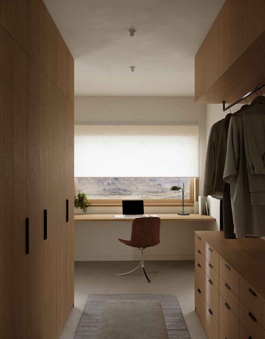 Warm Minimalist House Interior Visualization-13