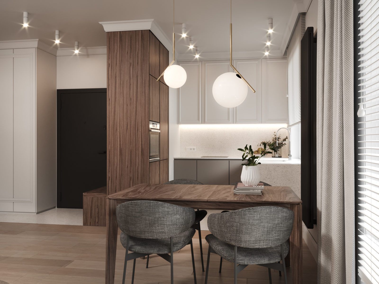 华沙带古典韵味的现代公寓室内布置丨波兰华沙丨Katarzyna Piotrowska-11