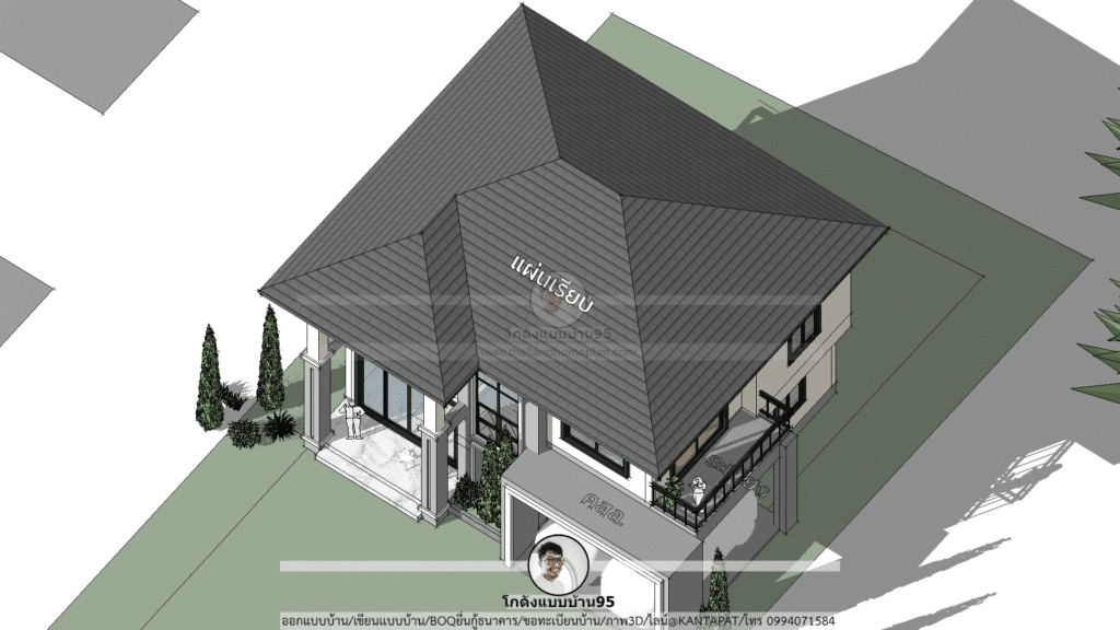 บ้านทรงปั้นหยา P  2288 二层房屋设计-37