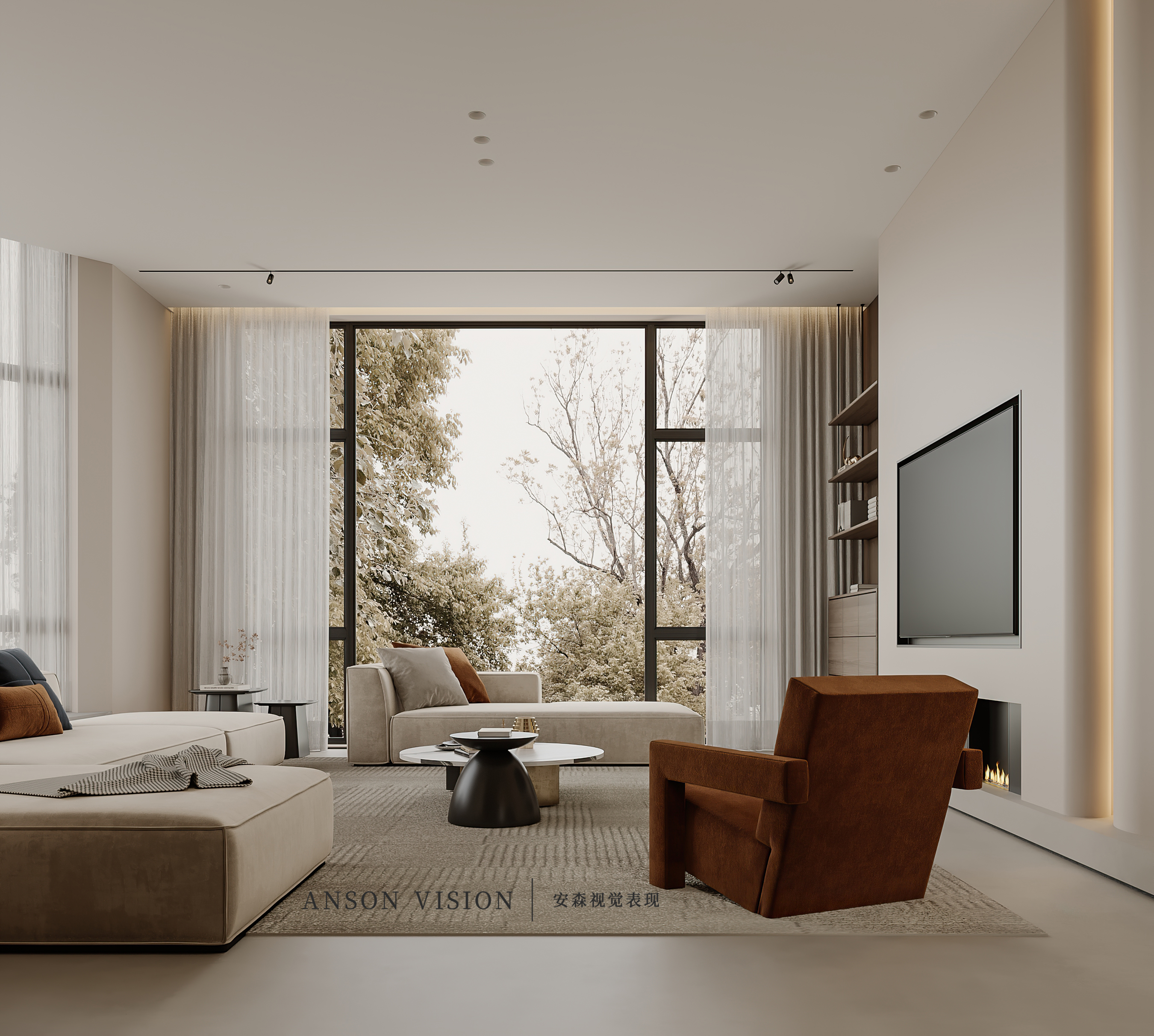 现代别墅多空间表现丨Ansonvision·蒙头睡-4