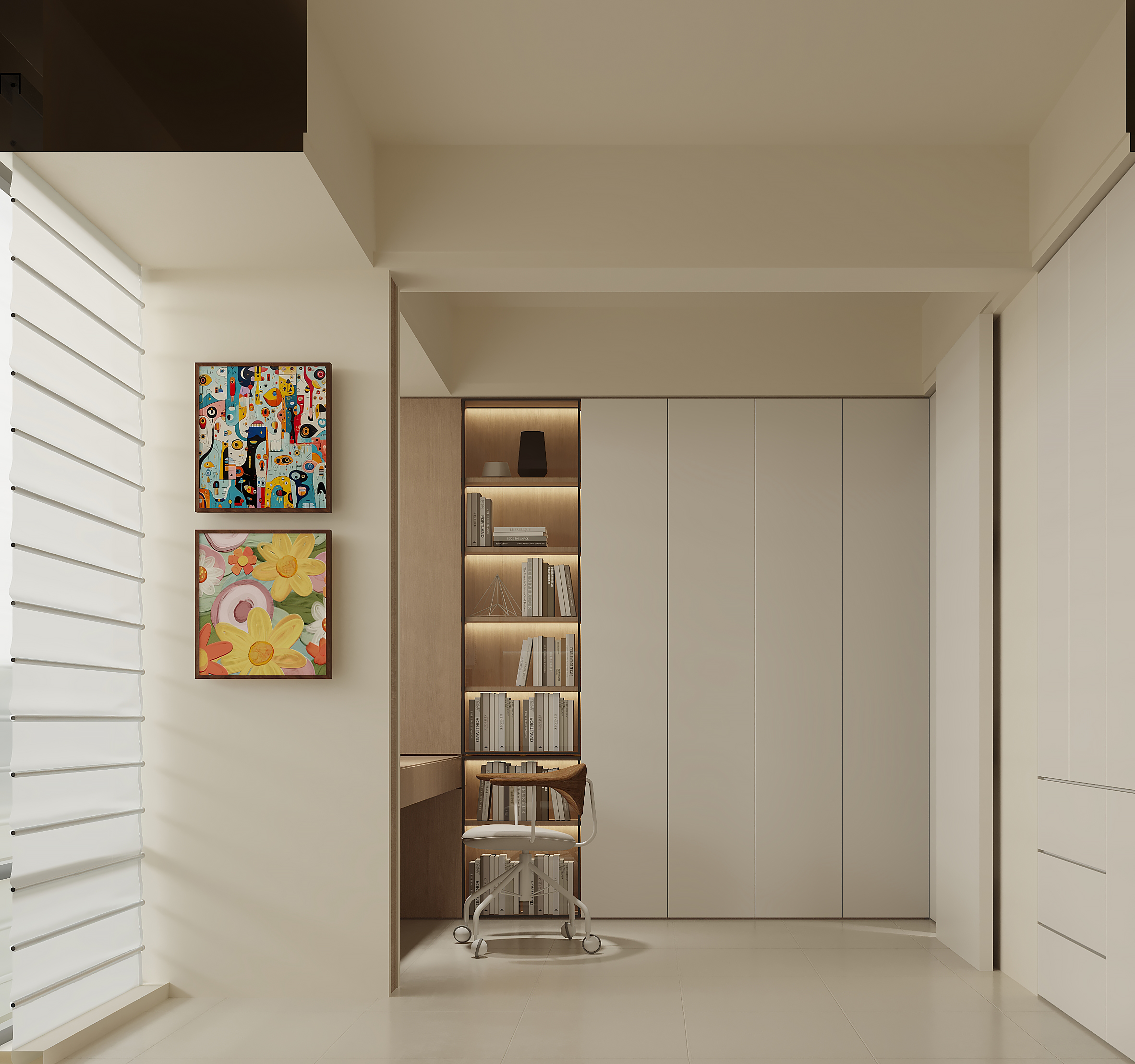 现代奶油风住宅设计-精装房改造项目-12