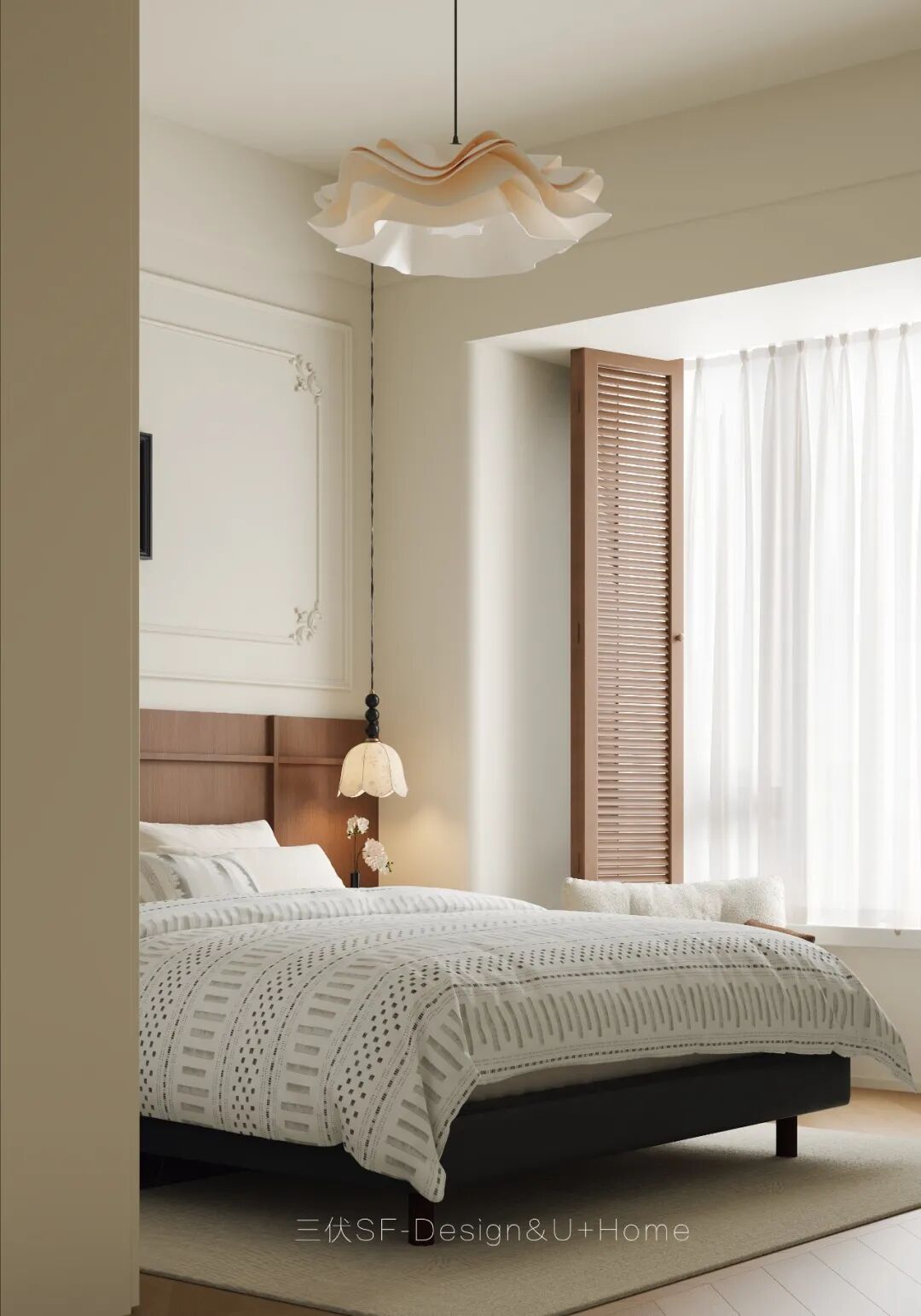 三伏新作丨142㎡法式中古风,四房改两居的温柔相遇-77