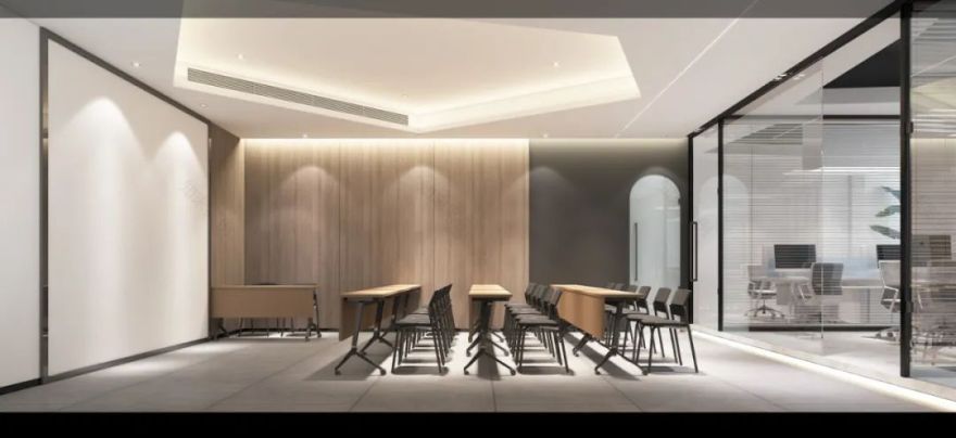 白盒纸办公空间 | 冷色艺术的办公设计-13