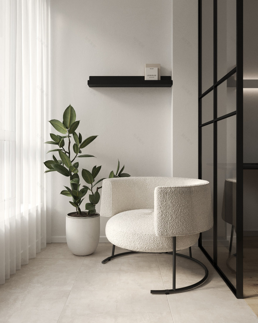 公寓简约室内设计丨乌克兰利沃夫-35